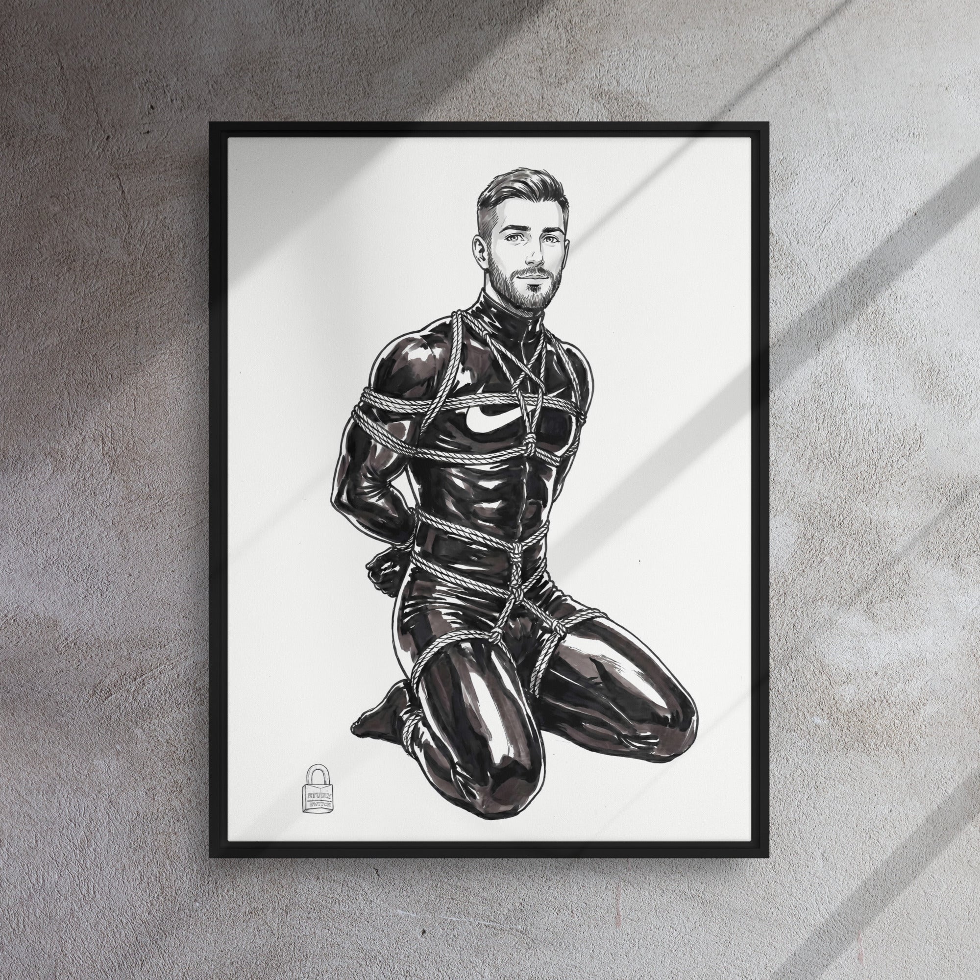 The Kneeling Knot Framed canvas